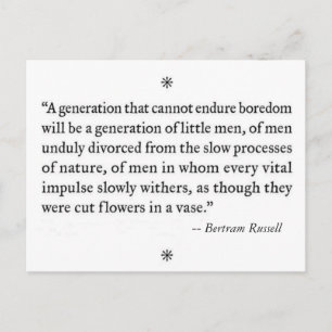 Boredom en "kleine mannen" briefkaart