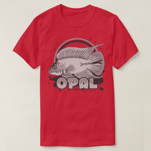 Borelli Dwarf Cichlid Apistogramma Opal Aquarium F T-shirt (Design voorkant)