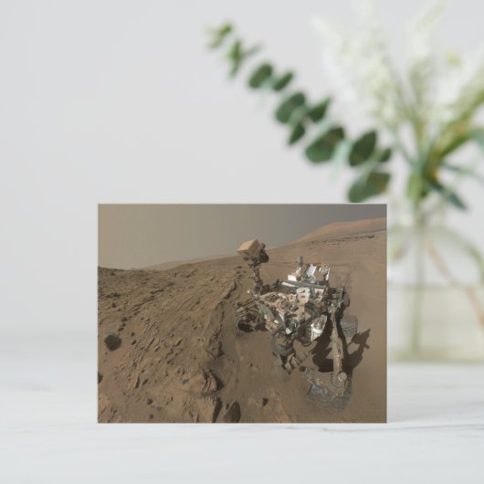 Boren Mars Curiosity Rood Mars Landschap Briefkaart (Staand voorkant)