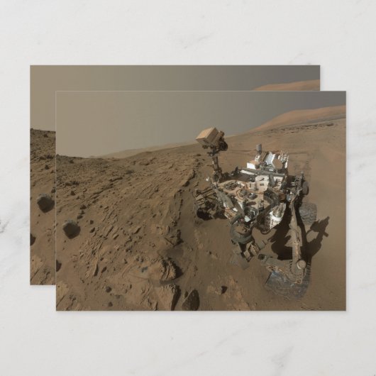 Boren Mars Curiosity Rood Mars Landschap Briefkaart (Voorkant / Achterkant)