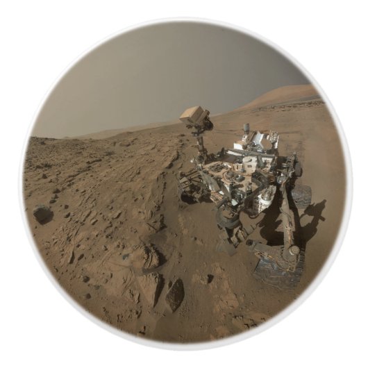 Boren Mars Curiosity Rood Mars Landschap Keramische Knop (Voorkant)