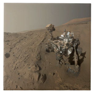 Boren Mars Curiosity Rood Mars Landschap Tegeltje