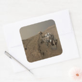 Boren Mars Curiosity Rood Mars Landschap Vierkante Sticker (Envelop)