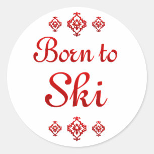 BOREN OP SKI RONDE STICKER