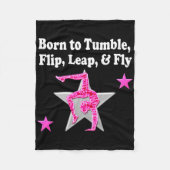 BOREN OP TUMBLE, LEAP EN FLY GYMNAST FLEECE DEKEN (Voorkant)