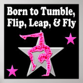 BOREN OP TUMBLE, LEAP EN FLY GYMNAST POSTER (Voorkant)
