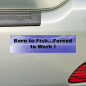 BOREN OP VISSEN BUMPERSTICKER (Op auto)