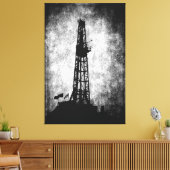 Boren voor energie canvas afdruk (Insitu (Woonkamer))