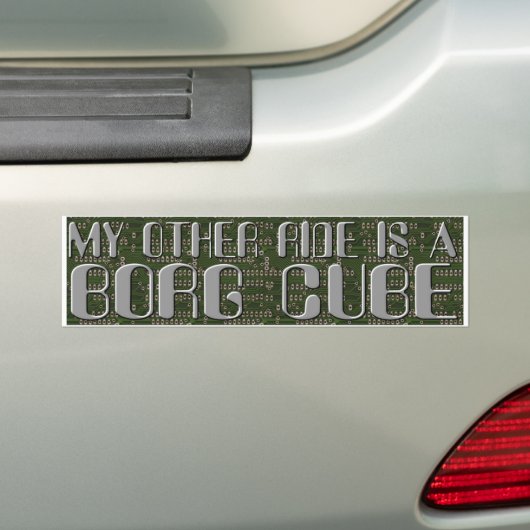 BORG CUBE BUMPERSTICKER (Op auto)