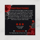 Borg op de motorkaars vierkante visitekaartje (Achterkant)