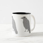 Borg uit letters tweekleurige koffiemok (Voorkant rechts)