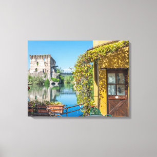 Borghetto sul Mincio vue toile imprimé