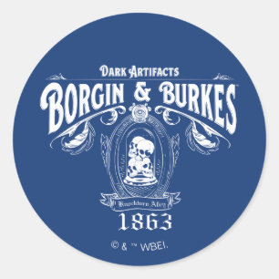 BORGIN & BURKES™ Donkere Kunstvoorwerpen Winkel Gr Ronde Sticker