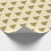 Boricua Christmas Tree Flag wrapping paper Cadeaupapier (Hoek)