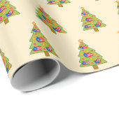 Boricua Christmas Tree Flag wrapping paper Cadeaupapier (Rol Hoek)