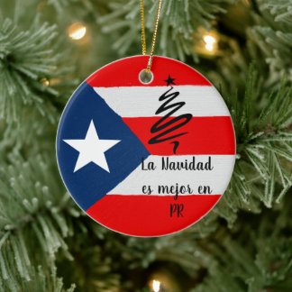 Boricua coqui Puerto Rico vlag Kerstmis Keramisch Ornament