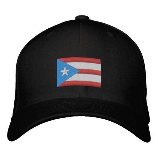 Boricua Flag Borduurd Baseball Pet (Voorkant)