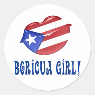Boricua Girl Ronde Sticker