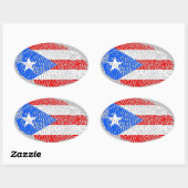 Boricua Oval Sticker (Vel)