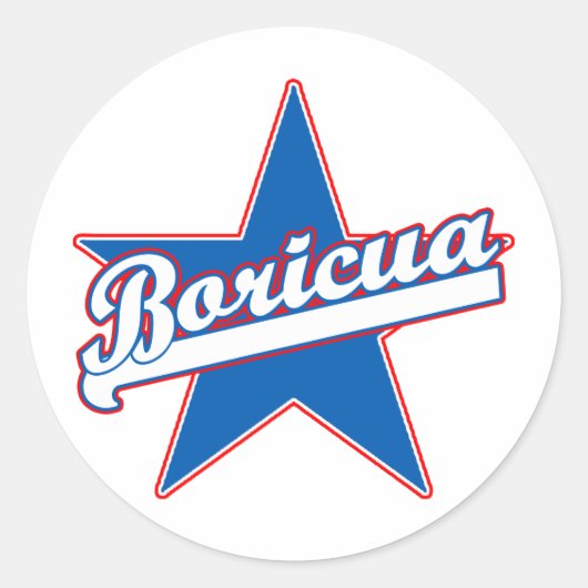 Boricua Products and T shirten Ronde Sticker (Voorkant)