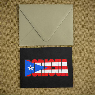 Boricua Puerto Ricaanse Vlag Typografie Briefkaart