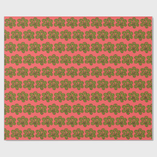 Boricua Sun Green Christmas wrapping paper Cadeaupapier