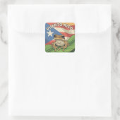 Boricua Vierkante Sticker (Tas)
