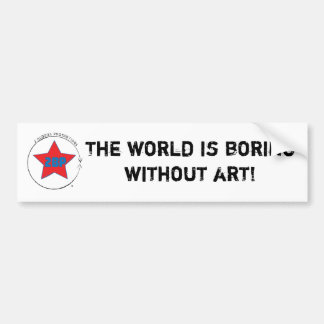 Boring wereld bumpersticker