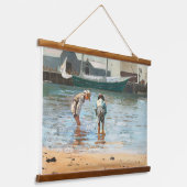 boringen van Winslow Homer (1873) Hangend Wandkleed (Gebogen)