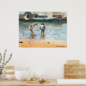  boringen van Winslow Homer (1873) Poster (Keuken)