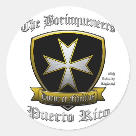 Borinquenten Ronde Sticker (Voorkant)