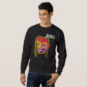 Boris door Barely Normal - Zwart Sweatshirt (Voorkant volledig)