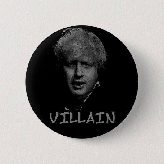 boris johnson villain ronde button 5,7 cm (Voorkant)