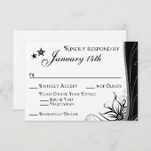 Boris Melinda bruiloft RSVP Kaartje (Voorkant / Achterkant)