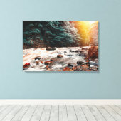 Borjomi creek canvas afdruk (Insitu (Houten vloer))