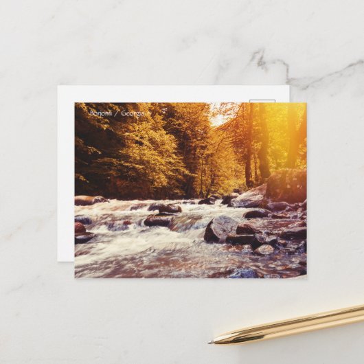 Borjomi, Georgia Briefkaart (Voorkant / Achterkant in situ)