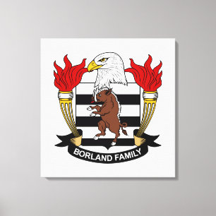 Borland Family Crest Canvas Afdruk
