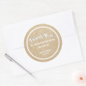 BORlap white DANK JE Rustic Wedding Sticker (Envelop)