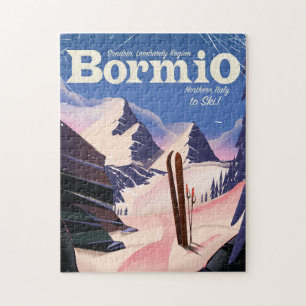 Bormio, Sondrio, Regio Lombardije, Italië ski-post Legpuzzel