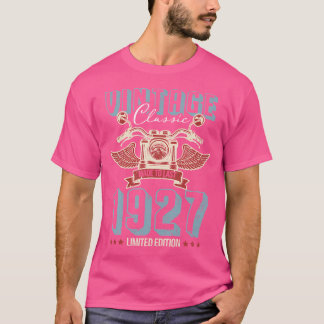 Born 1927 94 Birthday Motorbike T-shirt