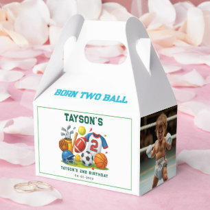 Born 2 Ball Sport Thema Jongens 2e Verjaardagsfees Bedankdoosjes