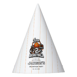 Born 2 Basketball | Sports Themed 2nd Birthday Feesthoedjes