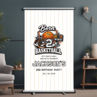 Born 2 Basketball Sports Themed Boy 2nd Birthday Spandoek