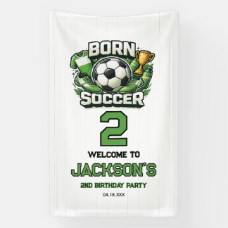 Born 2 Soccer Sports Themed Boy 2nd Birthday Party Spandoek