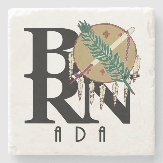 BORN Ada Oklahoma Stenen Onderzetter (Voorkant)