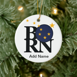 BORN Alaska (aangepaste naam) Keramisch Ornament