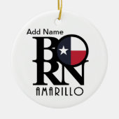 BORN Amarillo Texas Keramisch Ornament (Voorkant)