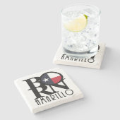 BORN Amarillo Texas Stenen Onderzetter (Zijkant)