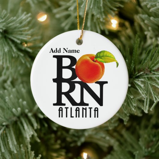 BORN Atlanta Georgia Keramisch Ornament (Boom)