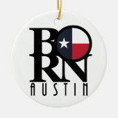 BORN Austin Texas Keramisch Ornament (Voorkant)